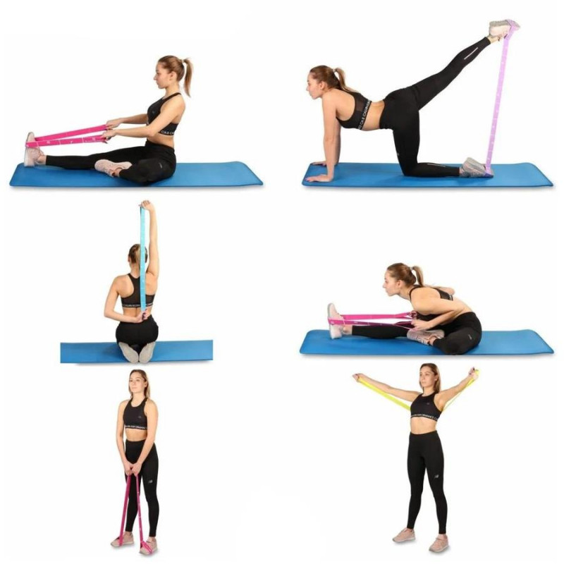 Лента эспандер прошивная на 8 петель длина 83см, сопротивление 5кг (LIGHT) Body Form